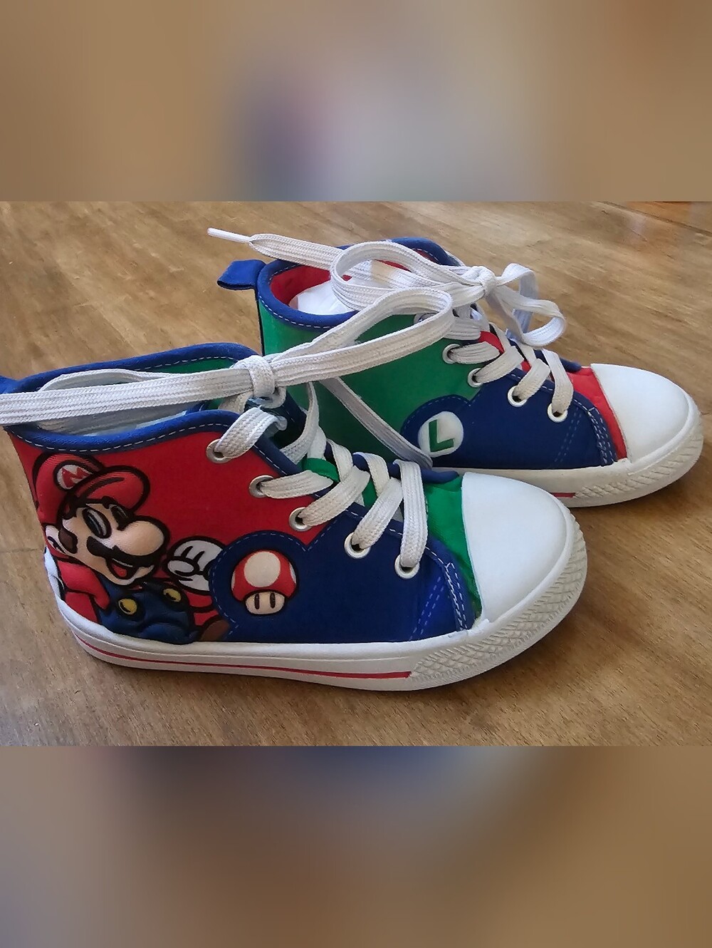 Kids' Colorblock Character High-Top Sneakers - Green/Blue/Red